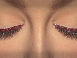 Carnival Products Glitter Trim Brown False Eyelashes Black