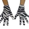 Carnival Products Zebra Short Costume Gloves