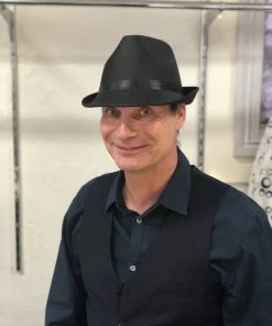 Carnival Products Buy Costumes Great Gatsby 1920's Gangster Black Satin Trilby Costume Hat