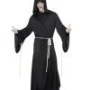Smiffy's Mens Grim Reaper Black Hooded Halloween Robe 2 Smiffy's Mens Grim Reaper Black Hooded Halloween Robe