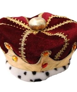 Sweidas Plush Red Royal Coronation Crown Womens