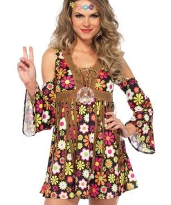 Leg Avenue Hippie Women's Starflower Hippie Fancy Dress Party Costume