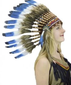 Interalia Indian Feather Headdress Quality Native American Chief War Bonnet