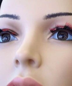 Carnival Products Jagged False Eyelashes With Red Tips