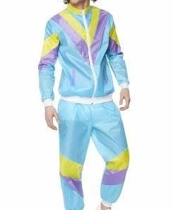 Karnival Costumes 80s Shell Suit Tracksuit Costume For Men