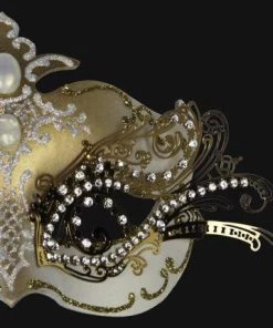 Carta Alta Extravaganza Ladies White Deluxe Mask Venetian Masquerade Womens 7 Carta Alta Extravaganza Ladies White Deluxe Mask Venetian Masquerade Womens