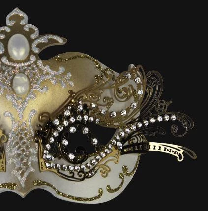 Carta Alta Extravaganza Ladies White Deluxe Mask Venetian Masquerade Womens 5 Carta Alta Extravaganza Ladies White Deluxe Mask Venetian Masquerade Womens