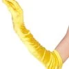 Leg Avenue Extra Long Satin Gloves Yellow Womens