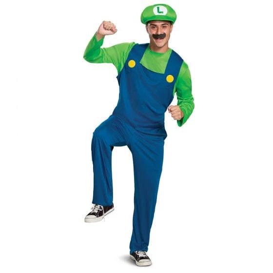 Disguise Mens Super Mario Luigi Classic Adult Costume 3 Disguise Mens Super Mario Luigi Classic Adult Costume