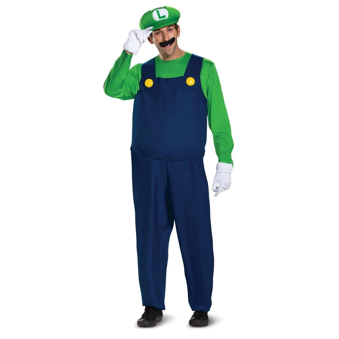 Disguise Super Mario Luigi Deluxe Adult Costume 3 Disguise Super Mario Luigi Deluxe Adult Costume