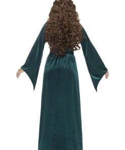 Smiffy's Womens Maid Marion Medieval Emerald Fancy Dress Costume