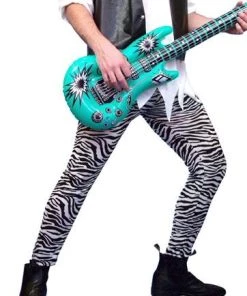 Carnival Products Mens Rocker 1980's Zebra Tights Fancy Dress Pants