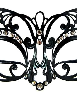 Sweidas Metal Masquerade Mask Black Filigree Buy Costumes