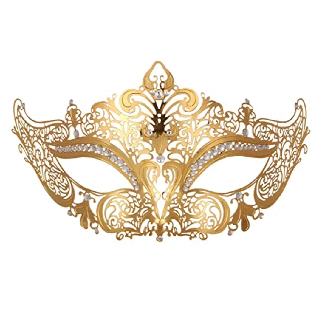 Sweidas Metal Masquerade Mask Gold Filigree Buy Costumes 3 Sweidas Metal Masquerade Mask Gold Filigree Buy Costumes