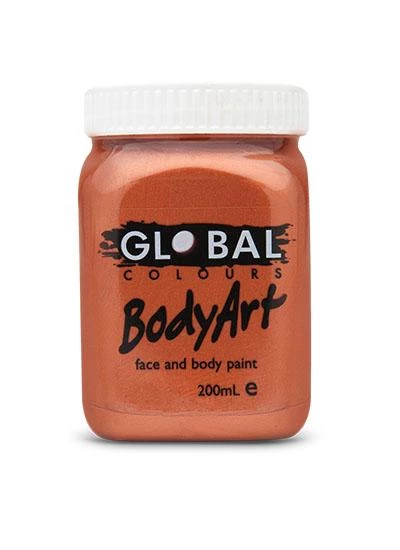 Global Colours Metallic Copper Face And Body Paint Womens 3 Global Colours Metallic Copper Face And Body Paint Womens