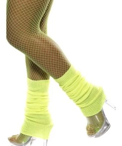 Smiffy's Neon Fluoro 80s Leg Warmers Womens