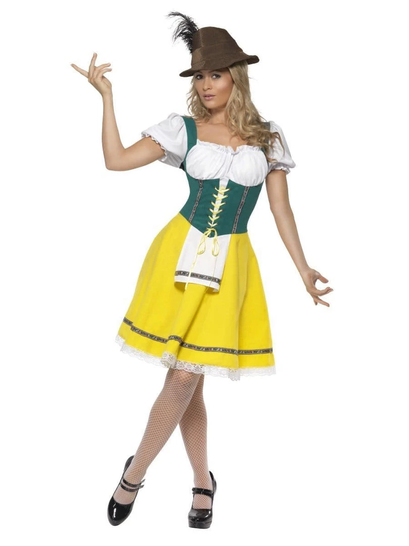 Smiffys Oktoberfest Costume Female Yellow And Green 6 Smiffys Oktoberfest Costume Female Yellow And Green