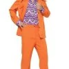 Tomfoolery Mens Orange Disco Suit