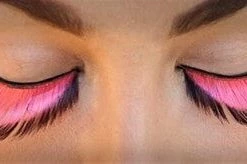 Carnival Products Oversized Pink & Black False Eyelashes Womens