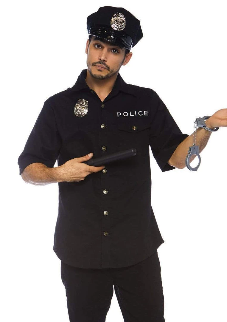 Leg Avenue Mens Policeman LA Cop Men's Hire Costume 3 Leg Avenue Mens Policeman LA Cop Men's Hire Costume