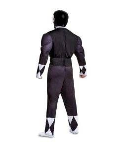 Disguise Mens Power Rangers Mighty Morphin Black Ranger Adult Costume