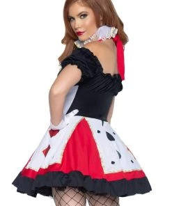 Leg Avenue Queen Of Hearts Womens Hire Costume Royal Flush