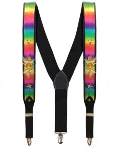 Sweidas Mardi Gras Rainbow Bling Braces Womens