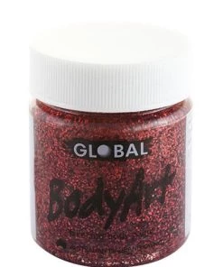 Global Colours Red Glitter Body And Face Paint