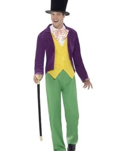 Smiffy's Mens Willy Wonka Roald Dahl Adult Costume