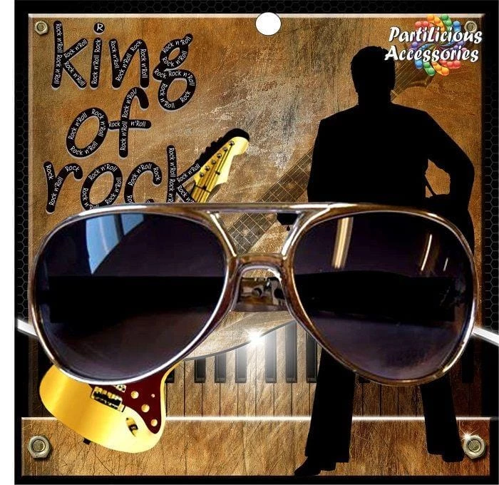 Interalia Rock N Roll Gold Elvis Costume Sunglasses 3 Interalia Rock N Roll Gold Elvis Costume Sunglasses