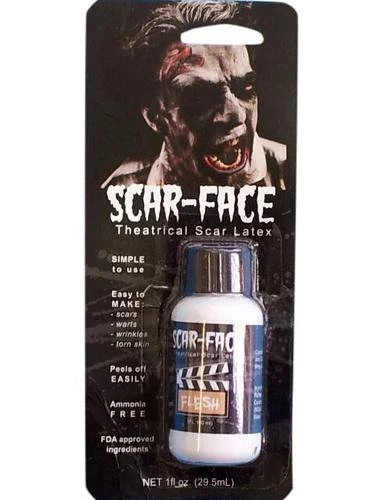 Global Colours Scar Face Liquid Latex Halloween Zombie Makeup Womens 3 Global Colours Scar Face Liquid Latex Halloween Zombie Makeup Womens