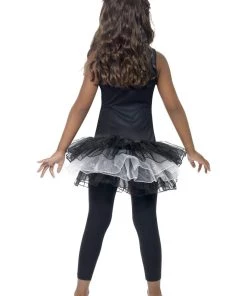 Smiffy's Kids Skeleton Tutu Dress Girls Halloween Costume