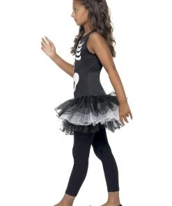 Smiffy's Kids Skeleton Tutu Dress Girls Halloween Costume