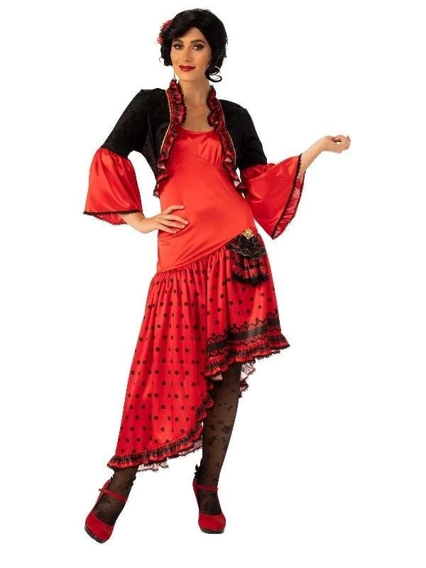 Rubies Spanish Dancer Women's Adult Costume Womens 3 Rubies Spanish Dancer Women's Adult Costume Womens