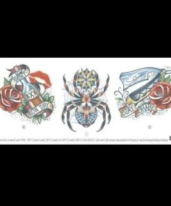 Tinsley Transfers Spider Neck Temporary Tattoo