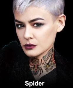 Tinsley Transfers Spider Neck Temporary Tattoo