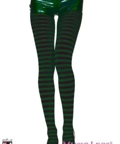 Music Legs Womens Striped Coloured Tights Fancy Dress Stockings