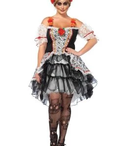Leg Avenue Womens Sugar Skull Senorita Women's Mexican Plus Size Costume