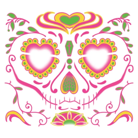 Tinsley Transfers Womens Sugar Woman Face Temporary Tattoo 4 Tinsley Transfers Womens Sugar Woman Face Temporary Tattoo