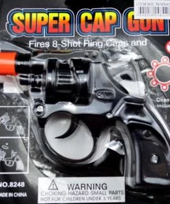 Jack In The Box Pistol Toy Black Cap Gun Costume Accessory