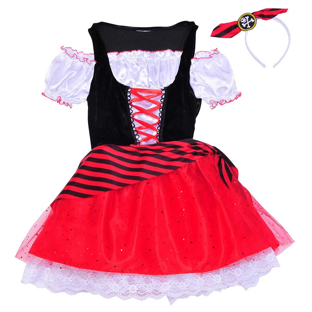 Rubie's Sweet Pirate Costume For Girls Kids 4 Rubie's Sweet Pirate Costume For Girls Kids