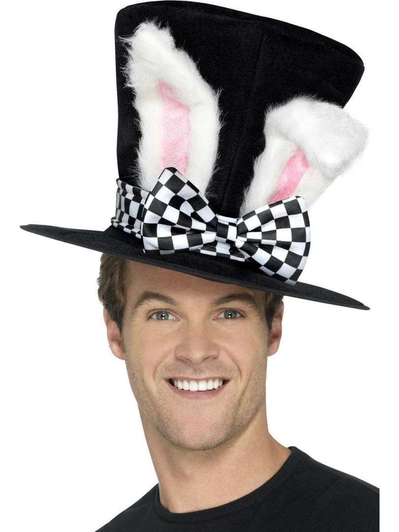 Smiffy's Womens March Hare Tea Party Top Hat With Bunny Ears 4 Smiffy's Womens March Hare Tea Party Top Hat With Bunny Ears
