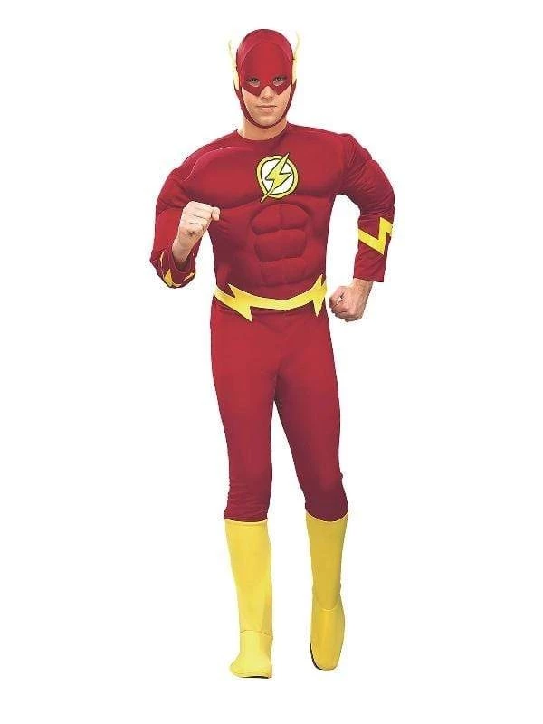 Rubie's Flash Justice League Muscle Chest Mens Costume 3 Rubie's Flash Justice League Muscle Chest Mens Costume