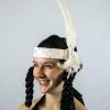 Interalia Womens Indian White Headband Native American Headdress