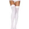Music Legs Thigh High Stockings White Black Red Neon Green Plain Stay-ups Womens