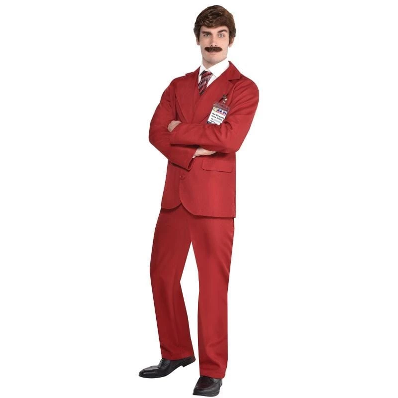 Amscan Anchorman Ron Burgundy Men's Costume Mens 3 Amscan Anchorman Ron Burgundy Men's Costume Mens