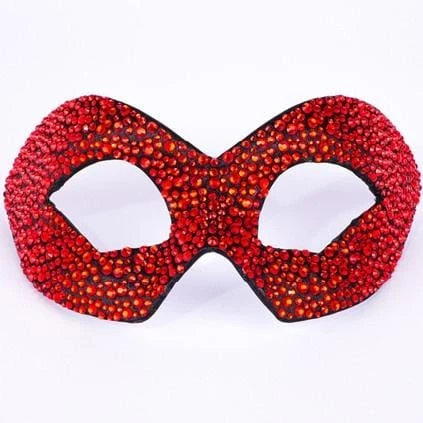 Carta Alta Colombina Red And Black Rhinestone Venetian Mask Womens 3 Carta Alta Colombina Red And Black Rhinestone Venetian Mask Womens