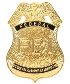 Tomfoolery FBI Gold Metal Costume Badge Buy Costumes
