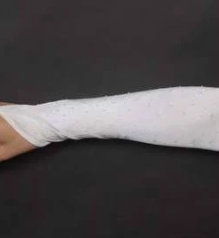 Interalia Debutante Ball Gloves Satin Beaded Fingerless