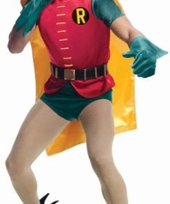Rubie's Mens Robin Batman Classic TV Series Adult Hire Costume 1960's Fancy Dress